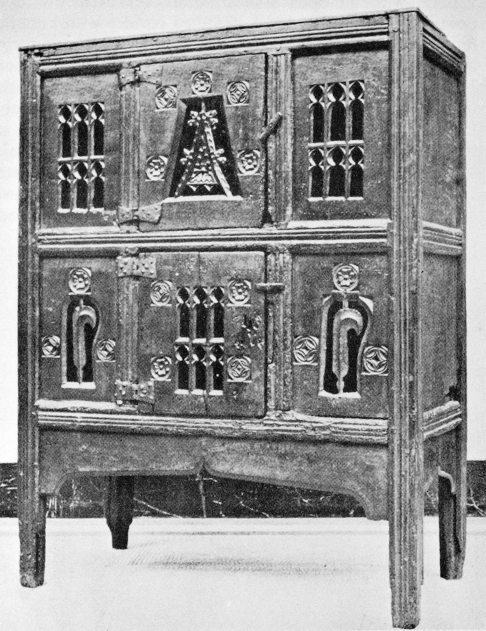 Bonhams A Rare Mid 16th Century Joined Oak Food Cupboard English