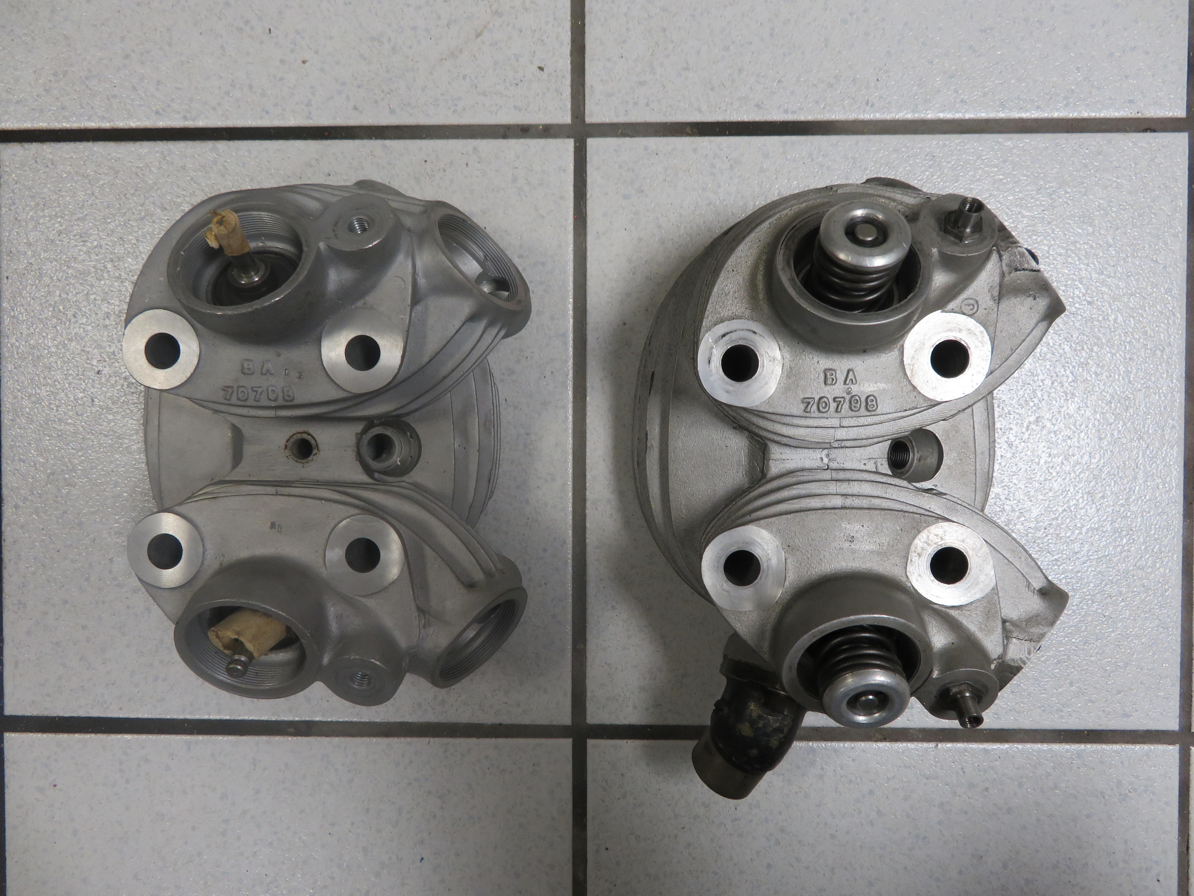 Two Vincent cylinder heads