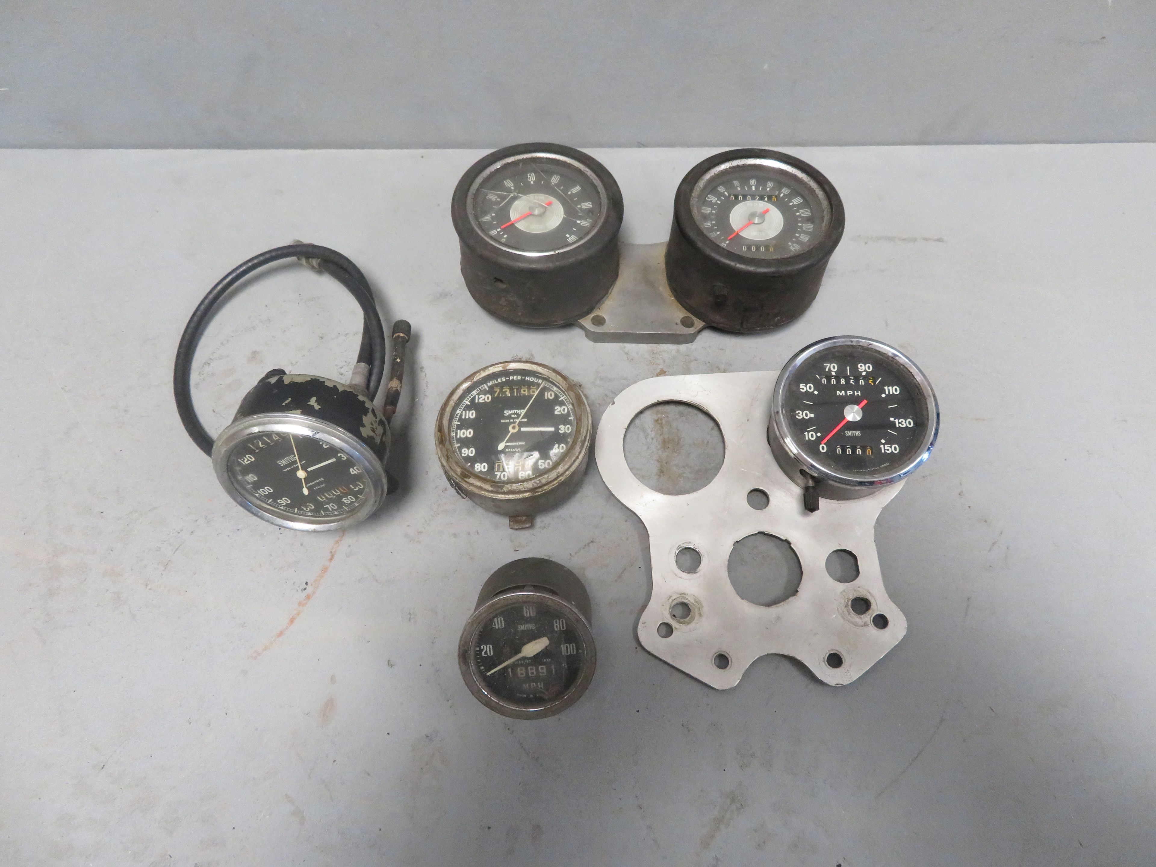 Bonhams Cars : Two Smiths Chronometric 120mph speedometers ((Qty))