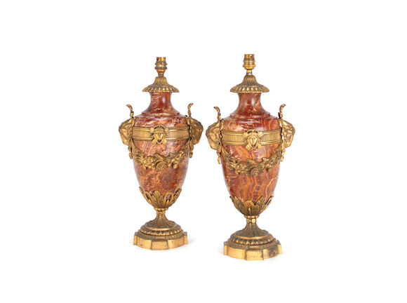 Bonhams : A pair of late 19th / early 20th century French gilt bronze ...