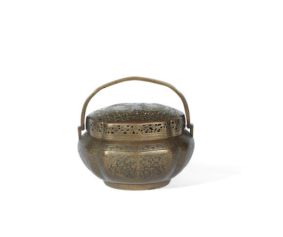 Bonhams : A Copper Alloy Hand Warmer And Cover Qing Dynasty