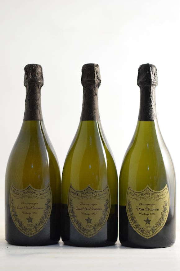 Bonhams : Dom Pérignon 1993 (2) Dom Pérignon 1999 (1)