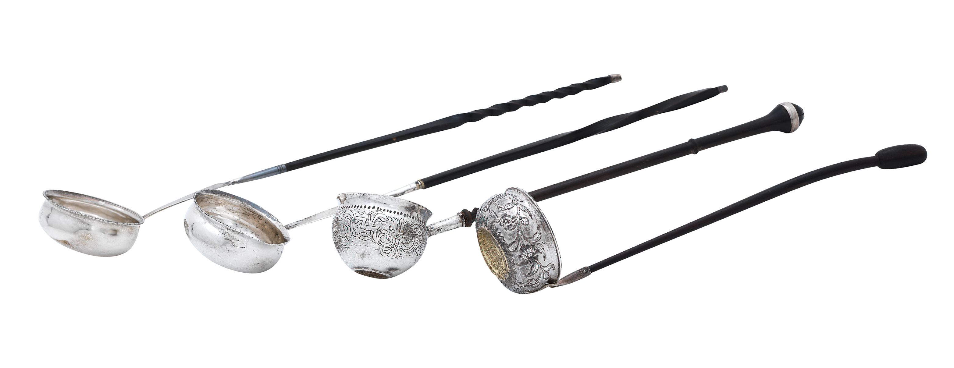 Bonhams Four 19th century punch ladles unmarked (4)