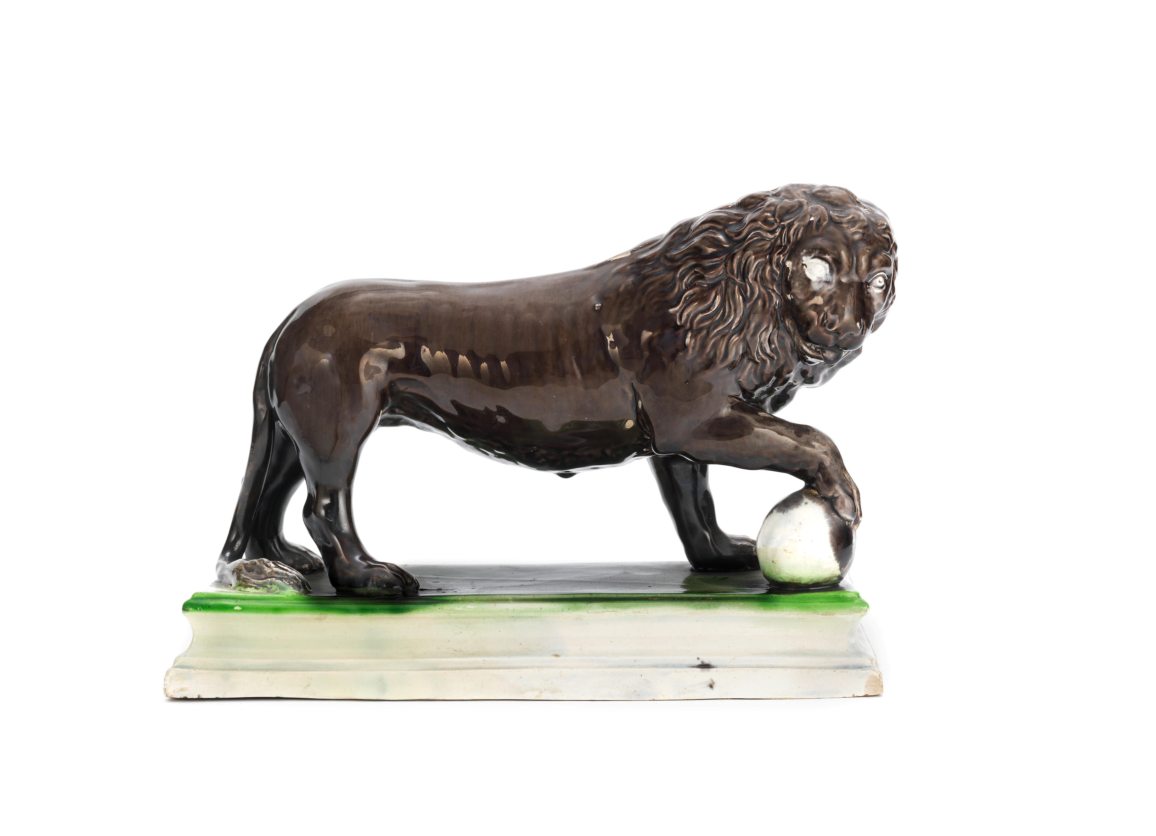 A large Wood family model of a lion, circa 1780-90