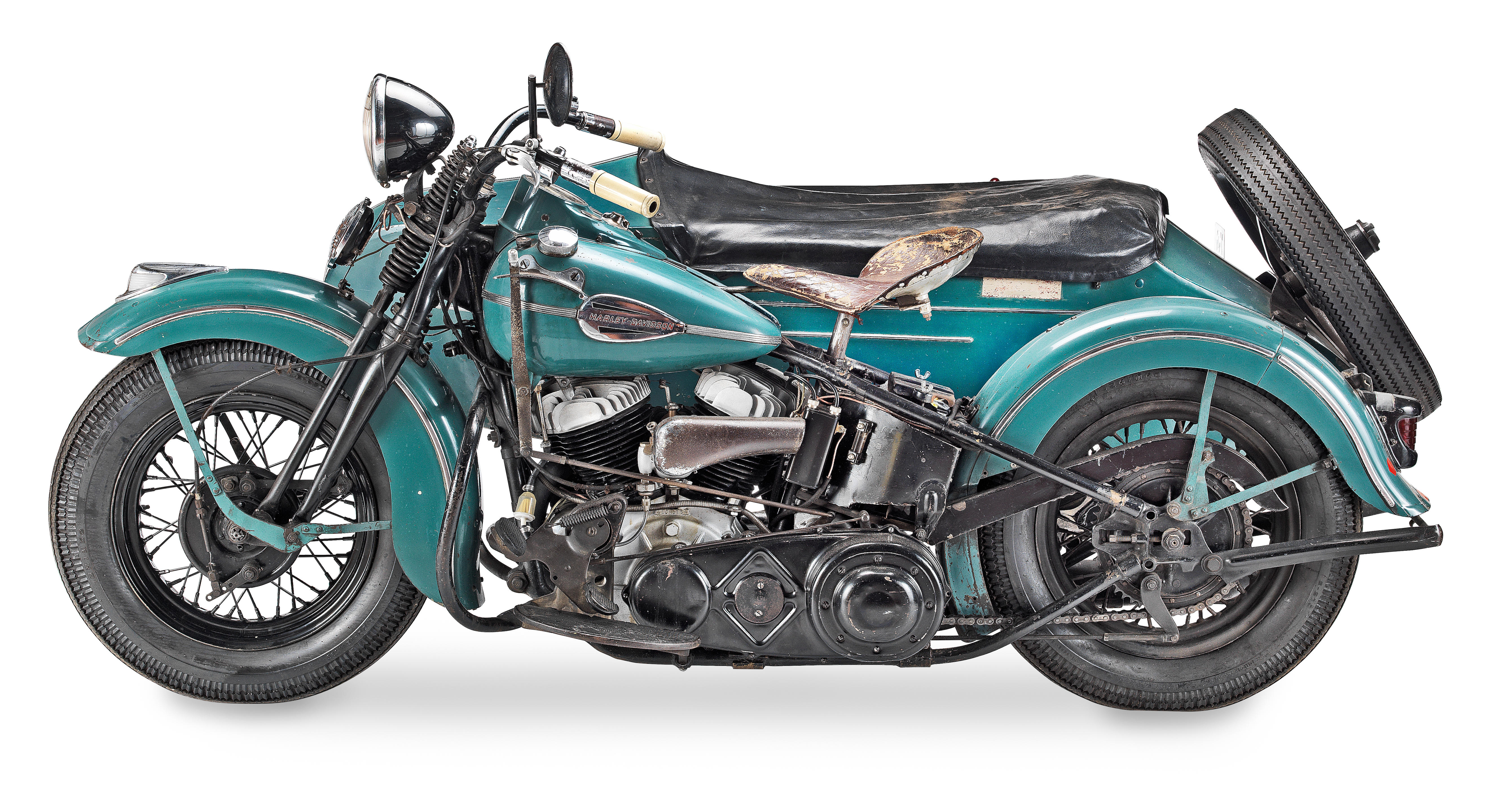 1941 Harley-Davidson 1,200cc Model UH Motorcycle Combination Registration  no. WXG 278 Frame no. 41UH3154 Engine no. 41UH3154 - auctions & price  archive