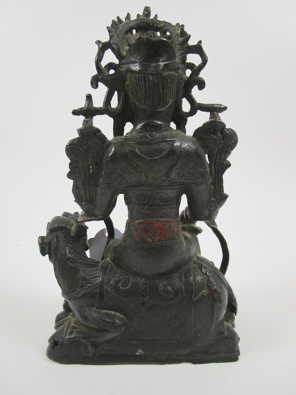 Bonhams : A parcel-gilt and painted bronze figure of a Bodhisattva Ming ...