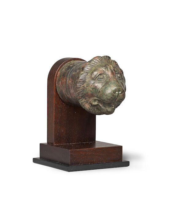 Bonhams A Roman bronze lion face protome