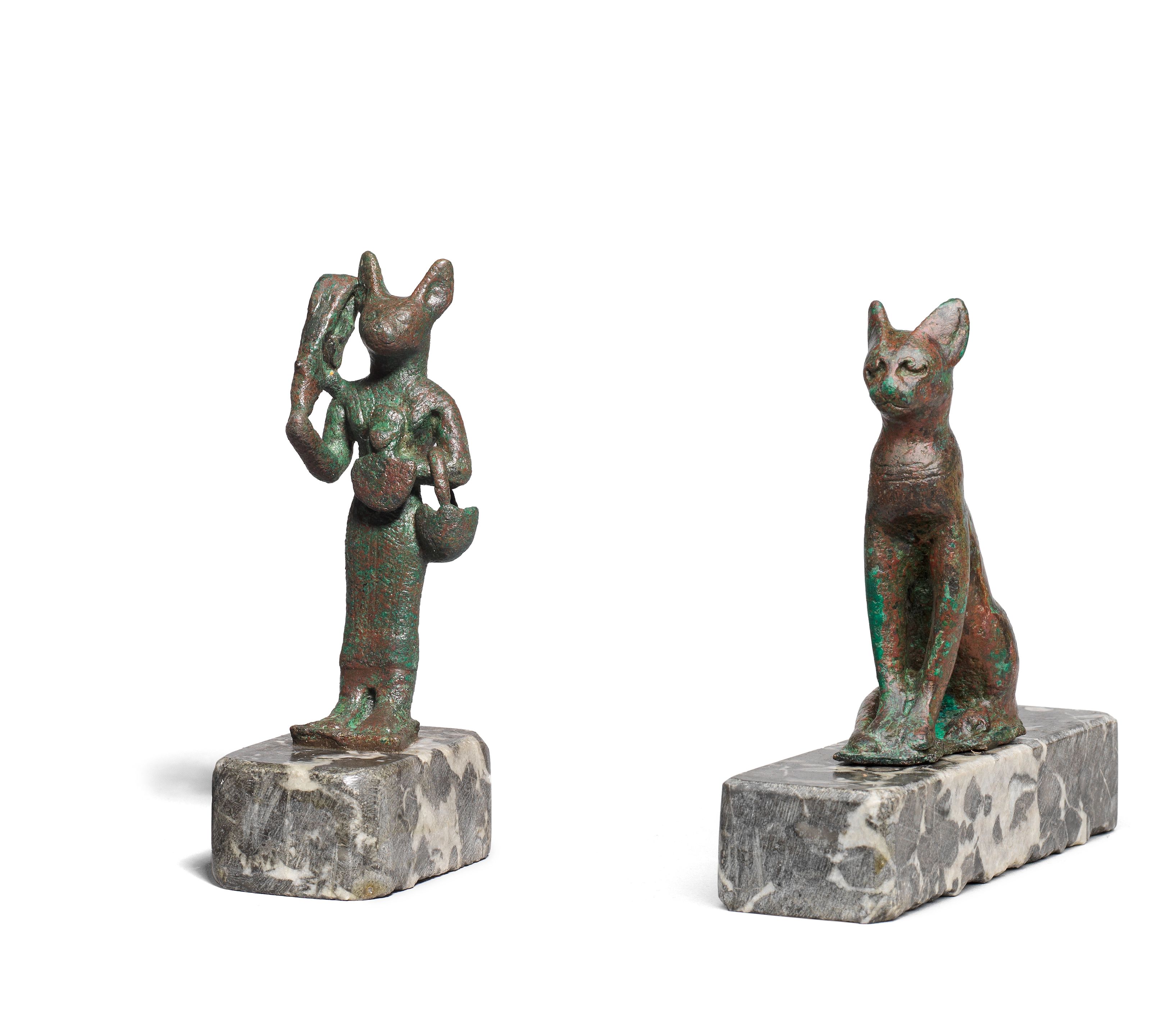 AN EGYPTIAN BRONZE CAT auctions & price archive