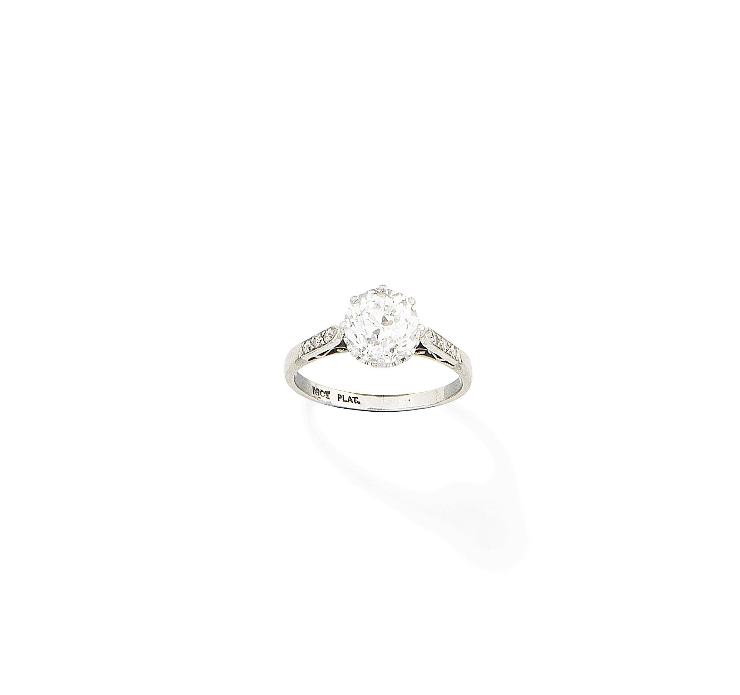 A diamond single-stone ring