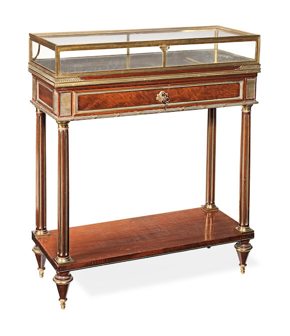 Bonhams : A French 19th century gilt bronze and brass mounted mahogany ...