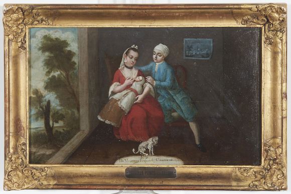 Bonhams : Mexican School, 18th Century De Mestisa y Espanol, Castiso ...