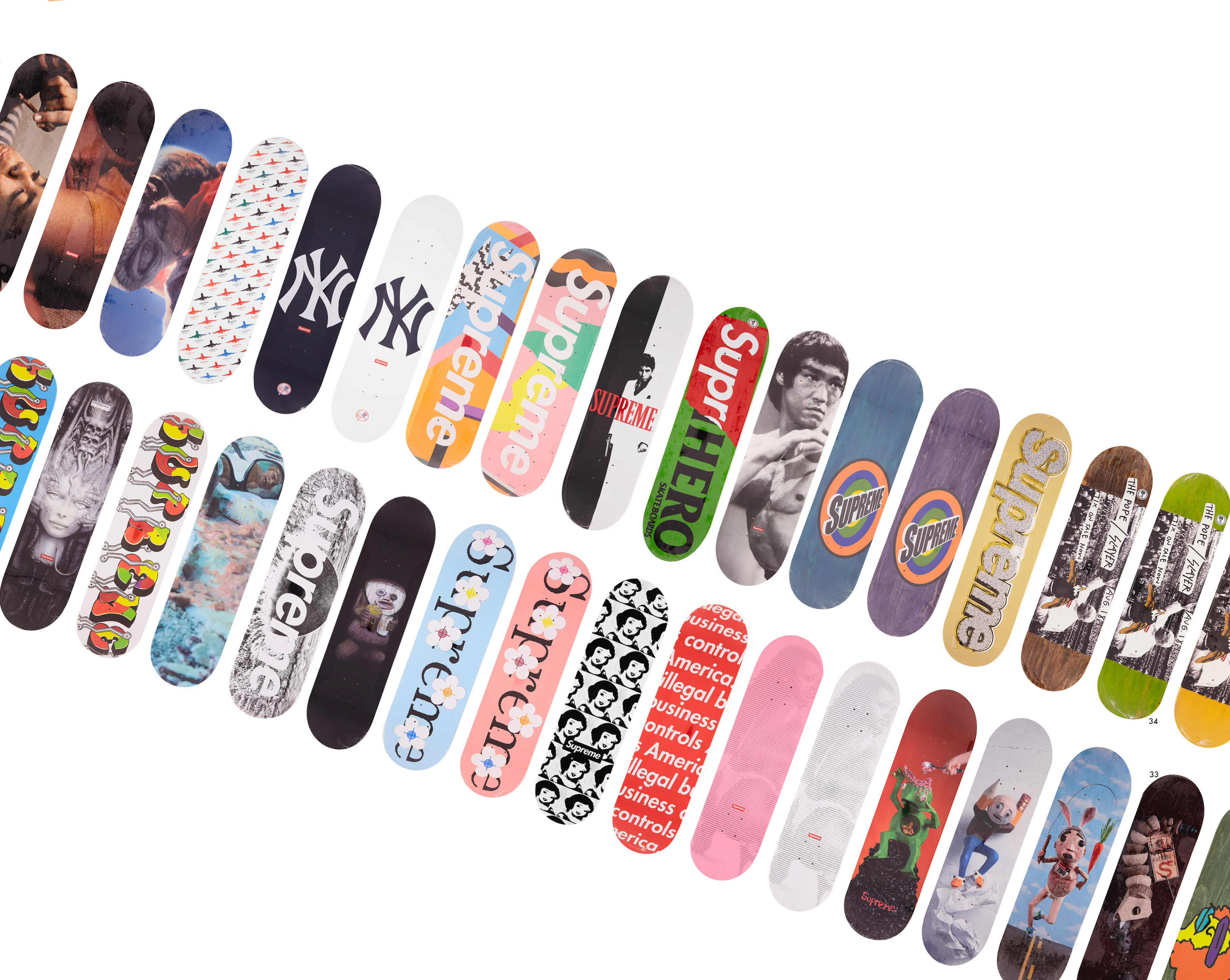 Exit Red Skateboard Art Deck by Supreme