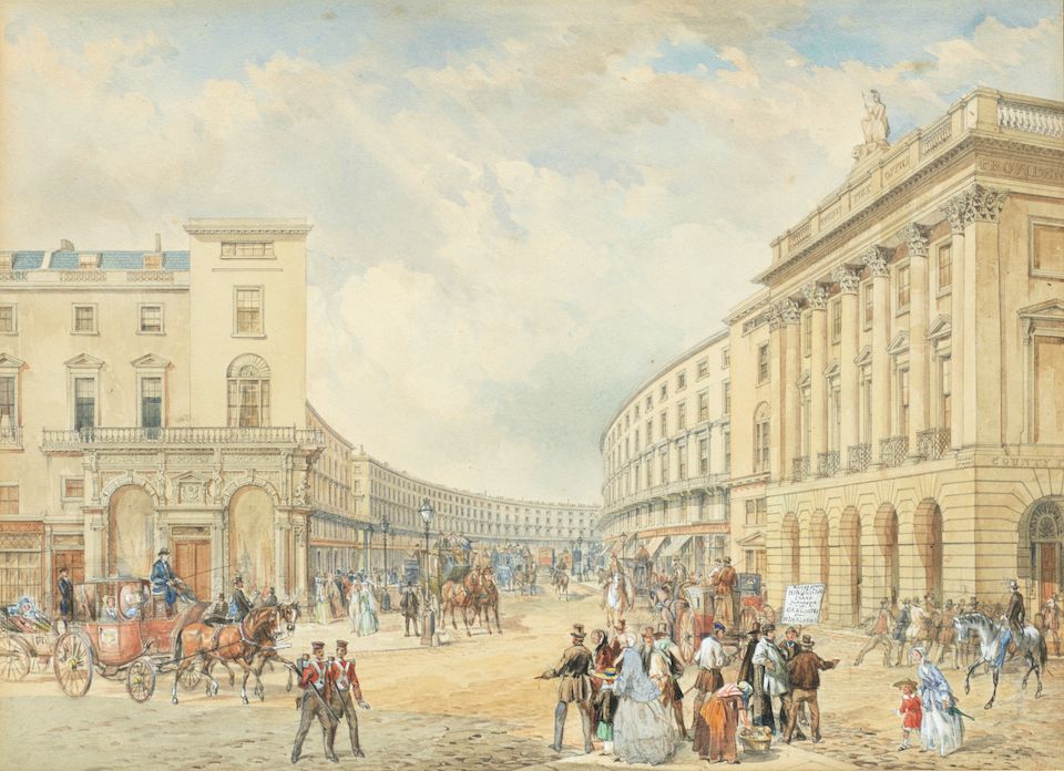 Bonhams Edmund Walker (British, 18141882) The Quadrant, Regent