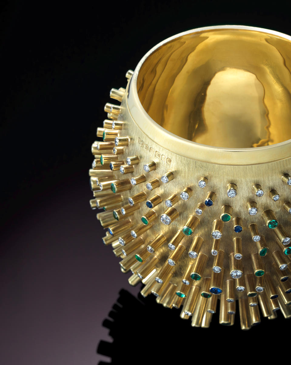 GERALD BENNEY: a unique 18 carat gold cup and cover