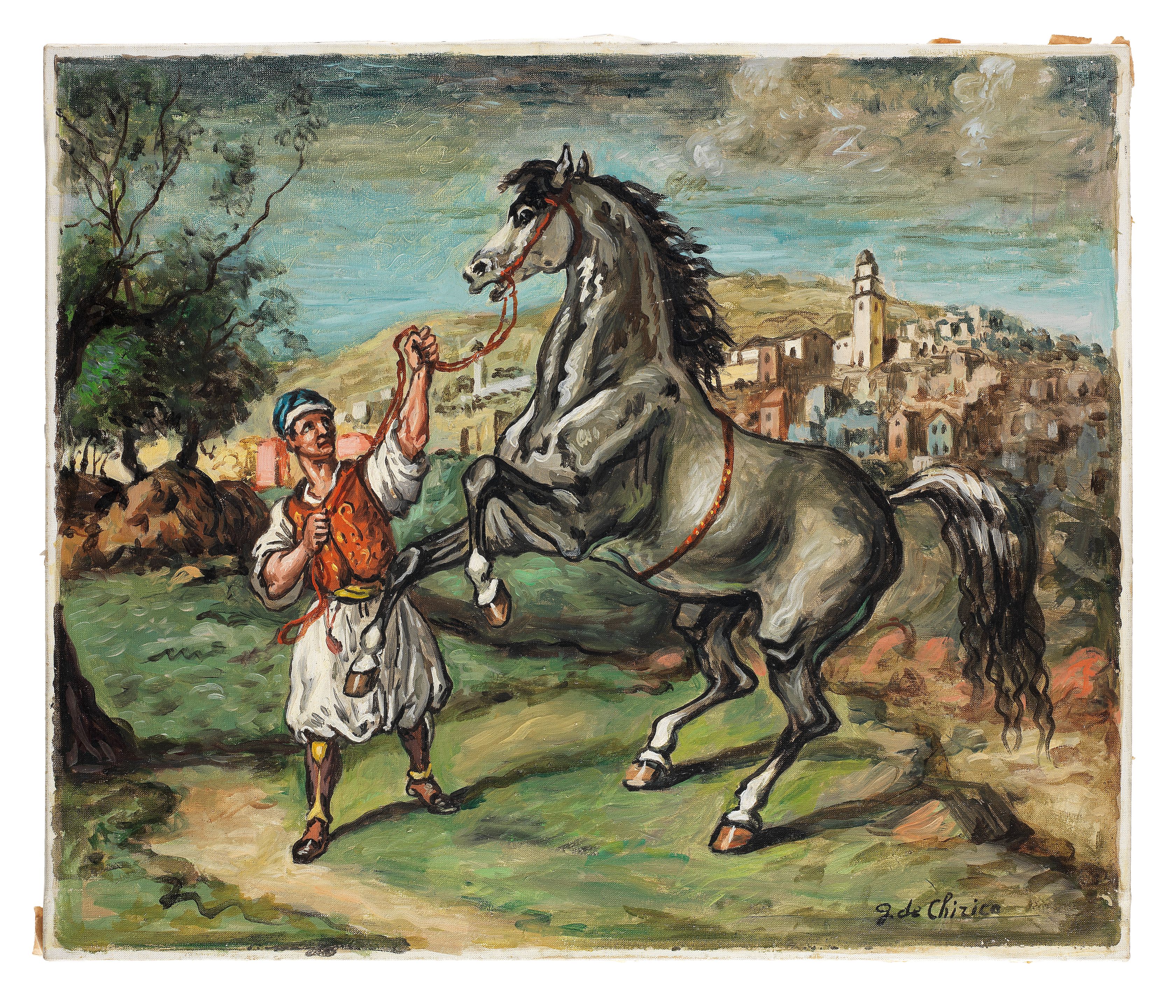 Cavallo con palafreniere orientale