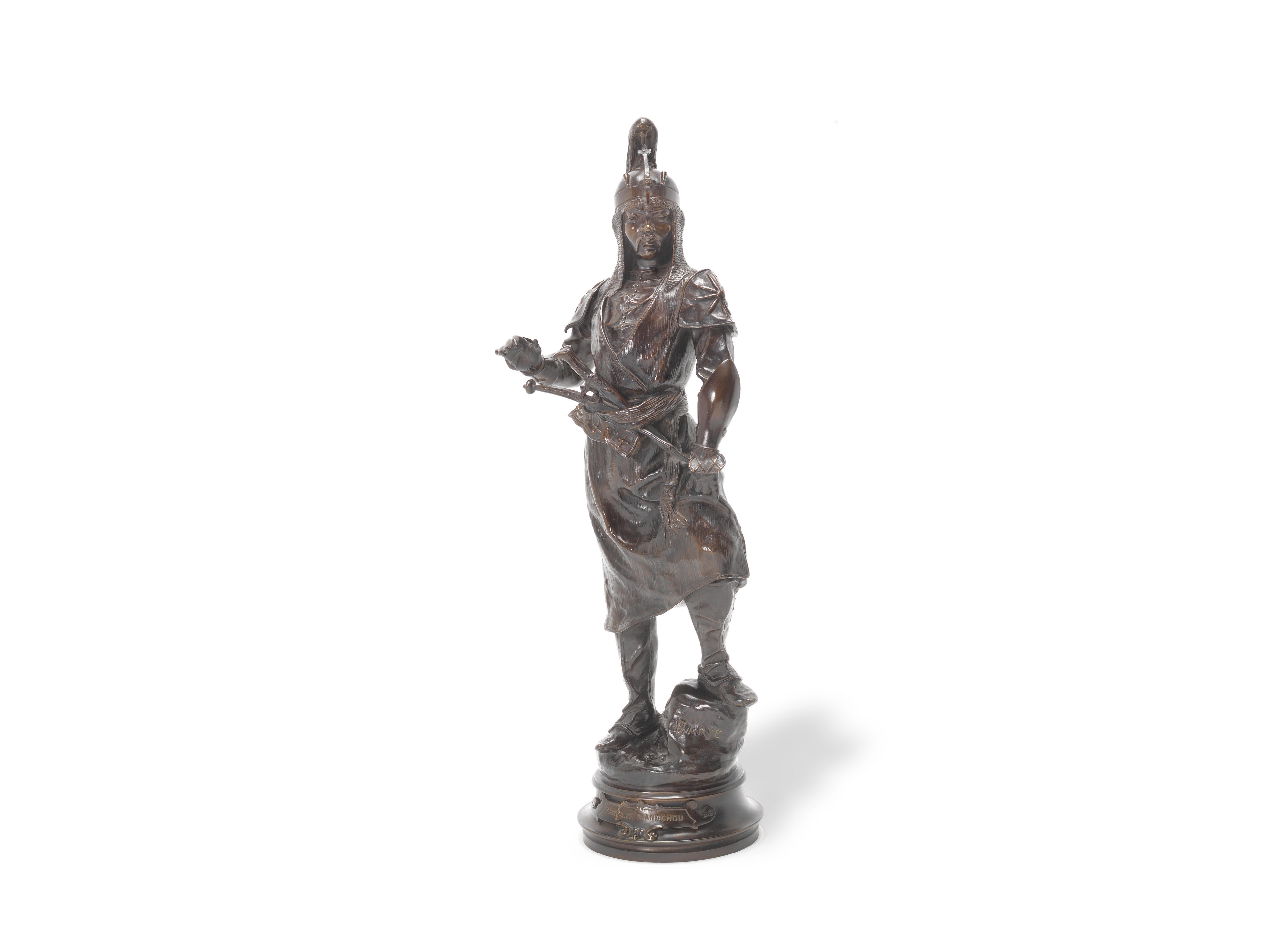 Alfred Bayre (French, 1839-1882): A patinated bronze figure of 'Tartare...