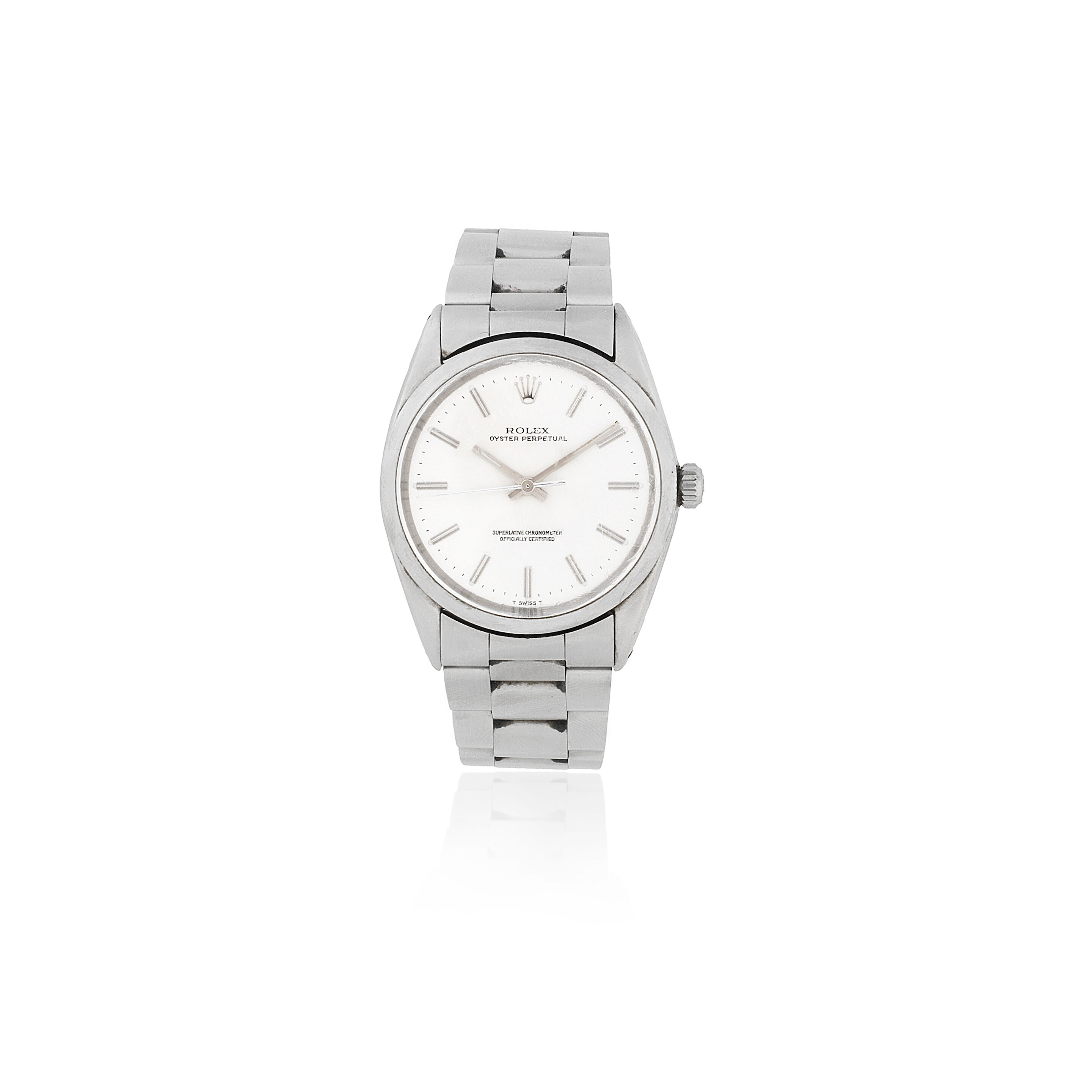 Rolex. A stainless steel automatic bracelet watch Oyster Perpetual, Ref: 1018, Circa 1970
