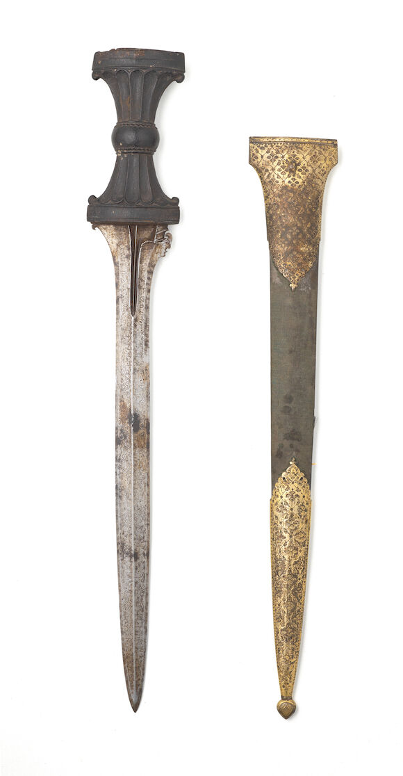 Bonhams : A wood hilted steel dagger North India, the blade Indonesia ...