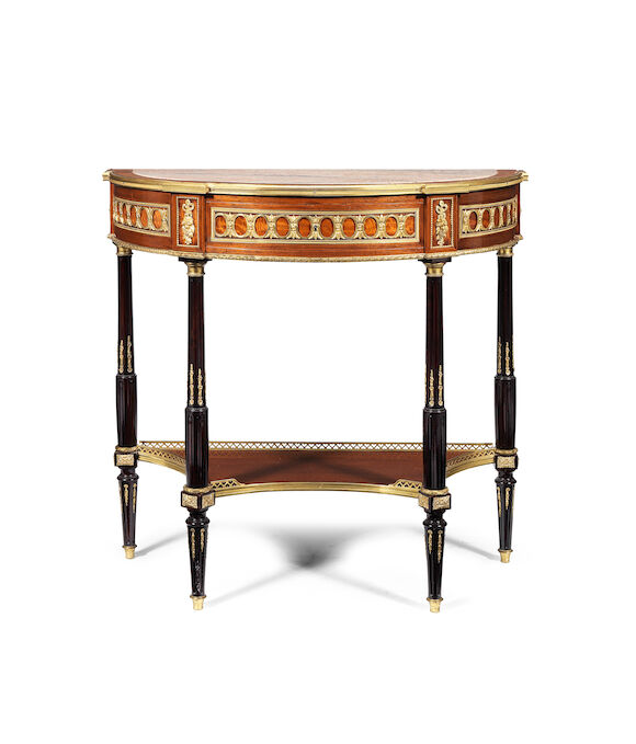 Bonhams : A French late 19th century mahogany and gilt metal mounted ...