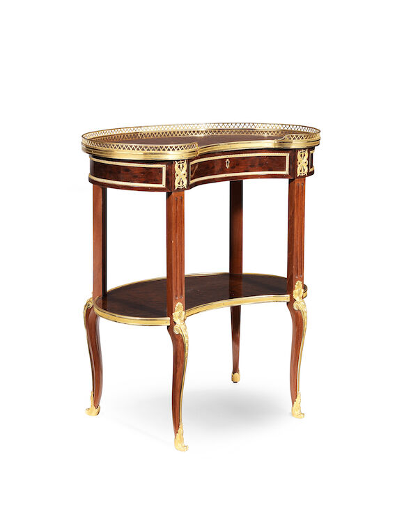 Bonhams : A French late 19th century plum pudding mahogany and gilt ...