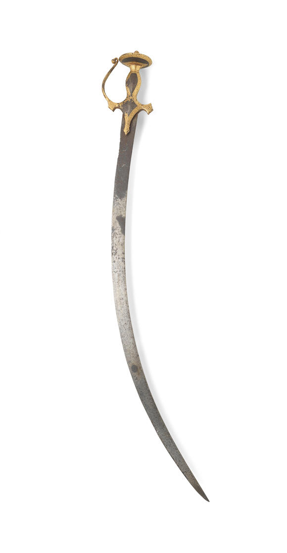 Bonhams A Gold Koftgari Steel Sword Tulwar North India 18th Century