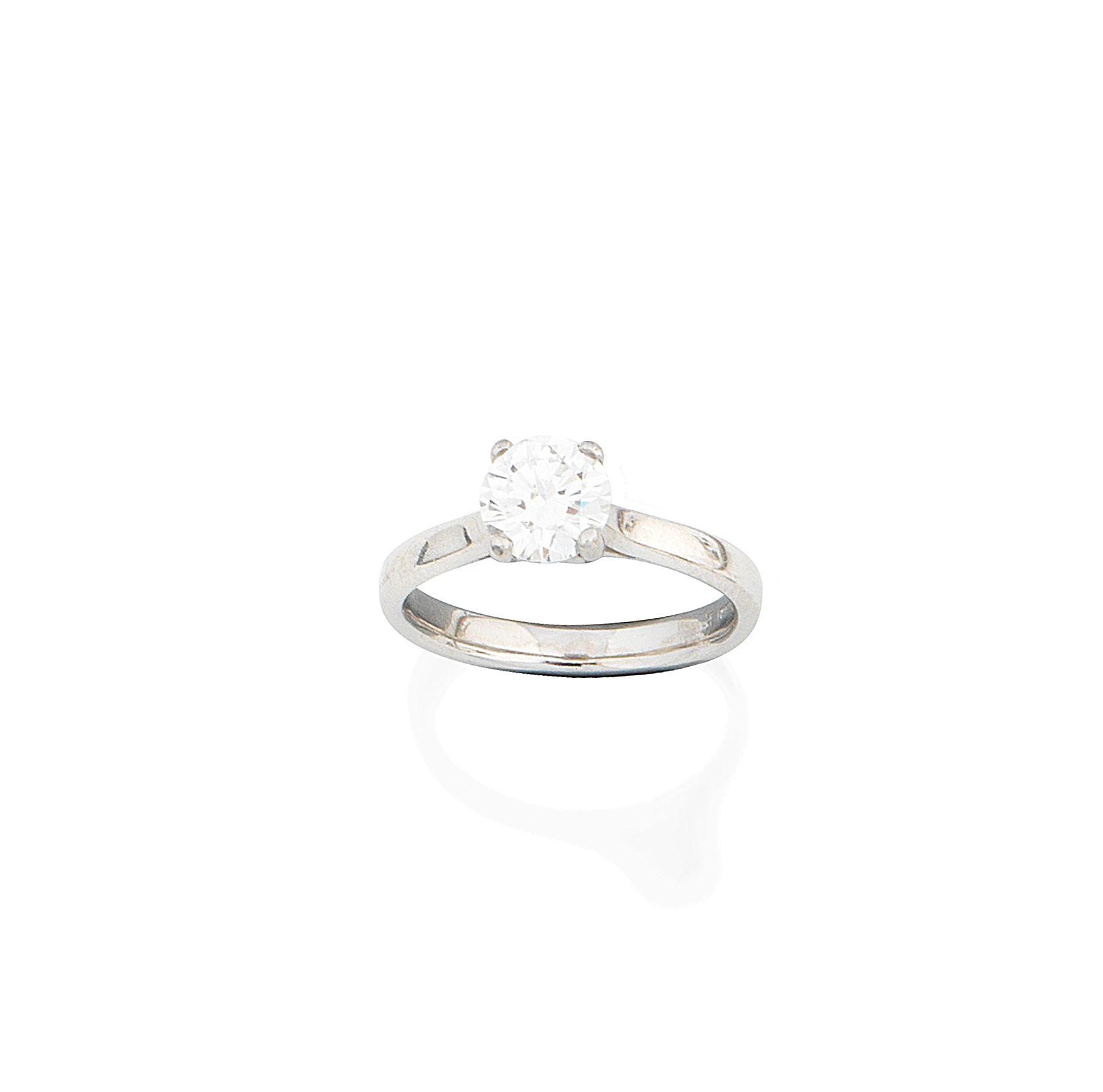 A diamond single-stone ring