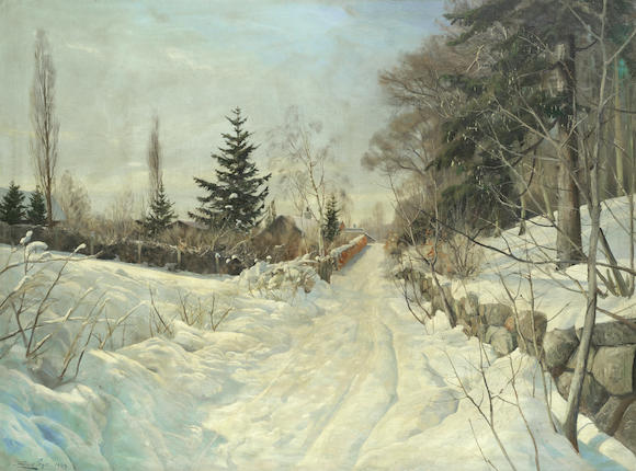 Bonhams : Harald Julius Niels Pryn (Danish, 1891-1968) Woodland path ...