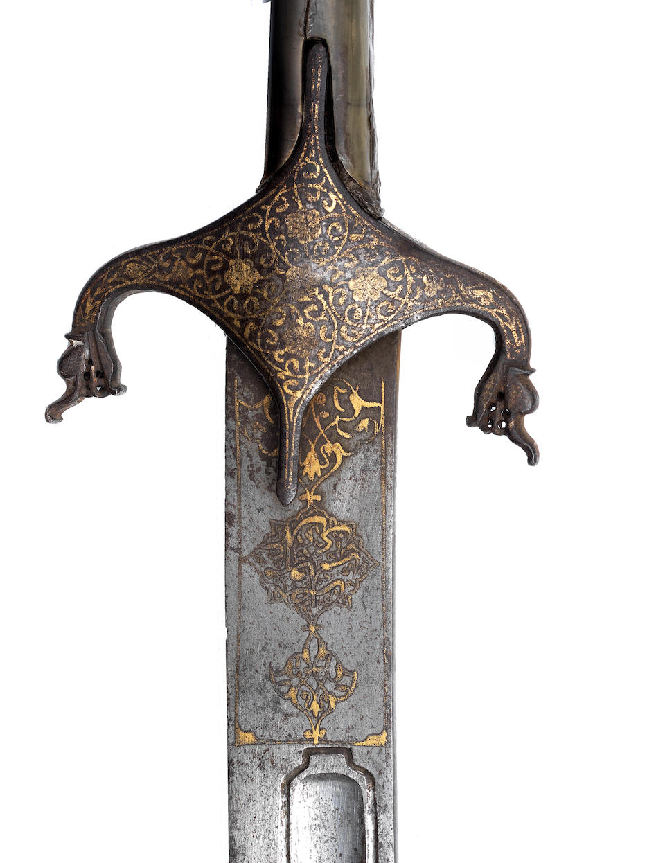 Bonhams An Afsharid Gold Damascened Steel Sword Shamshir Persia 18th Century