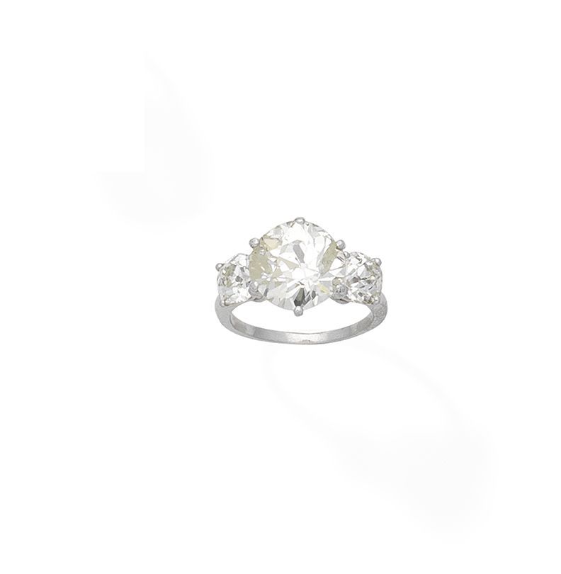 A diamond three-stone ring