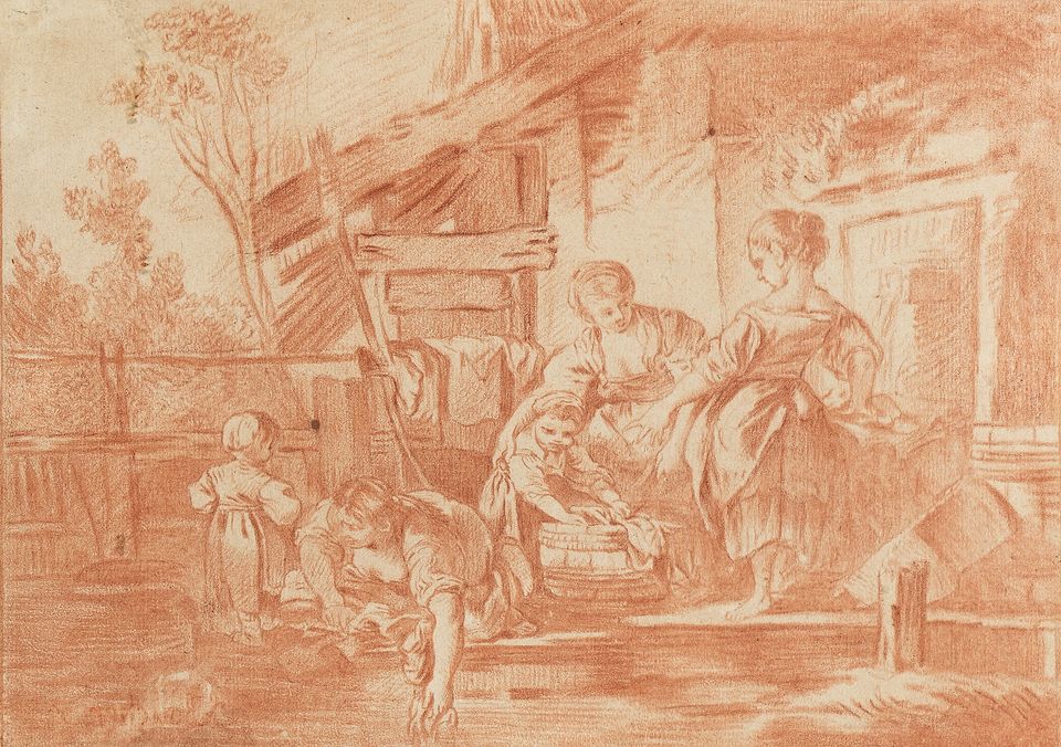 Bonhams A collection of prints Of Old Master red chalk drawings 18th