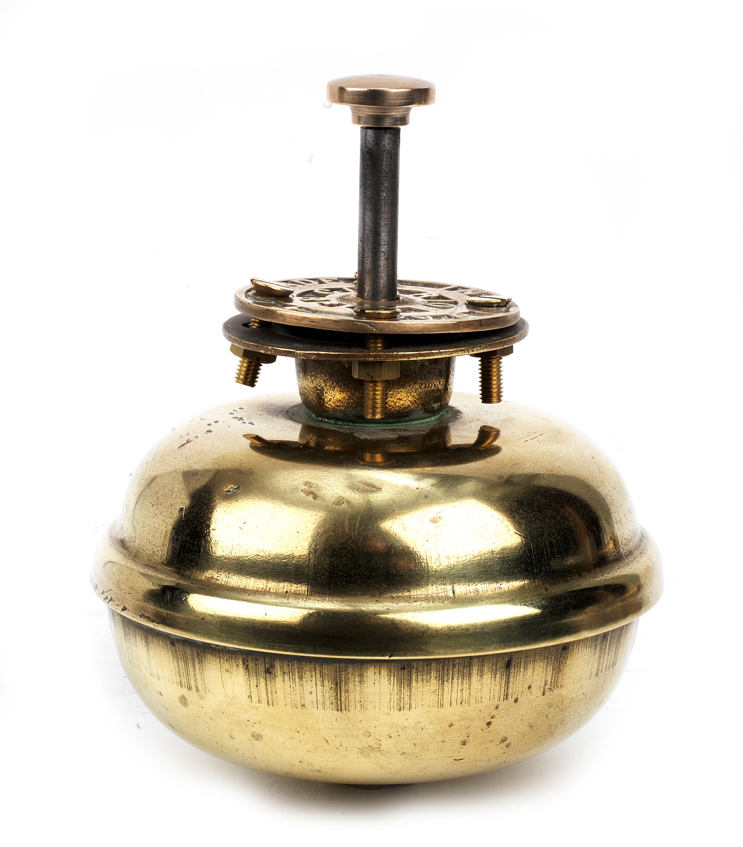 Bonhams Cars A Clarion floormounting brass twotone warning bell, American,