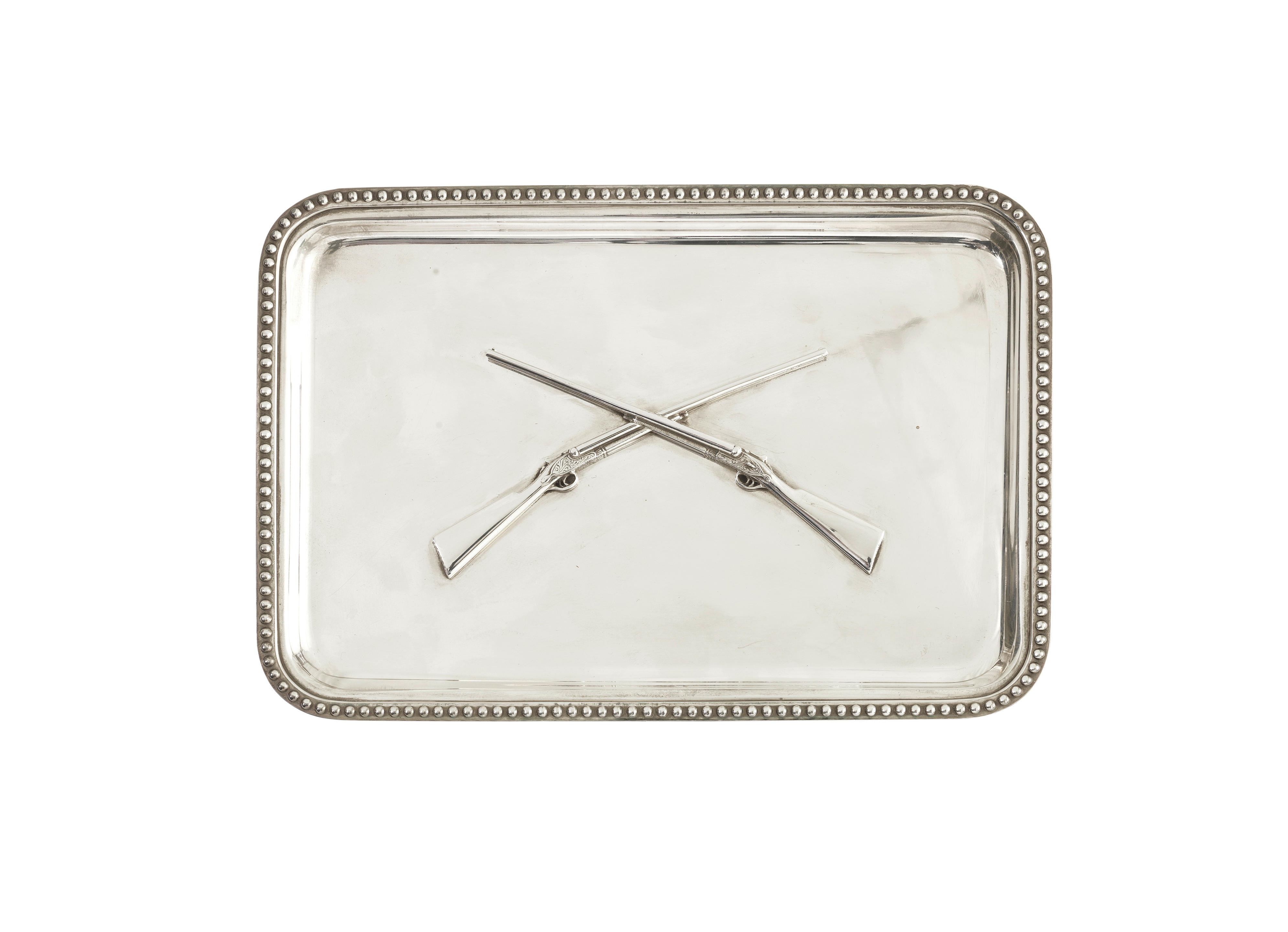 A silver ashtray by Holland & Holland