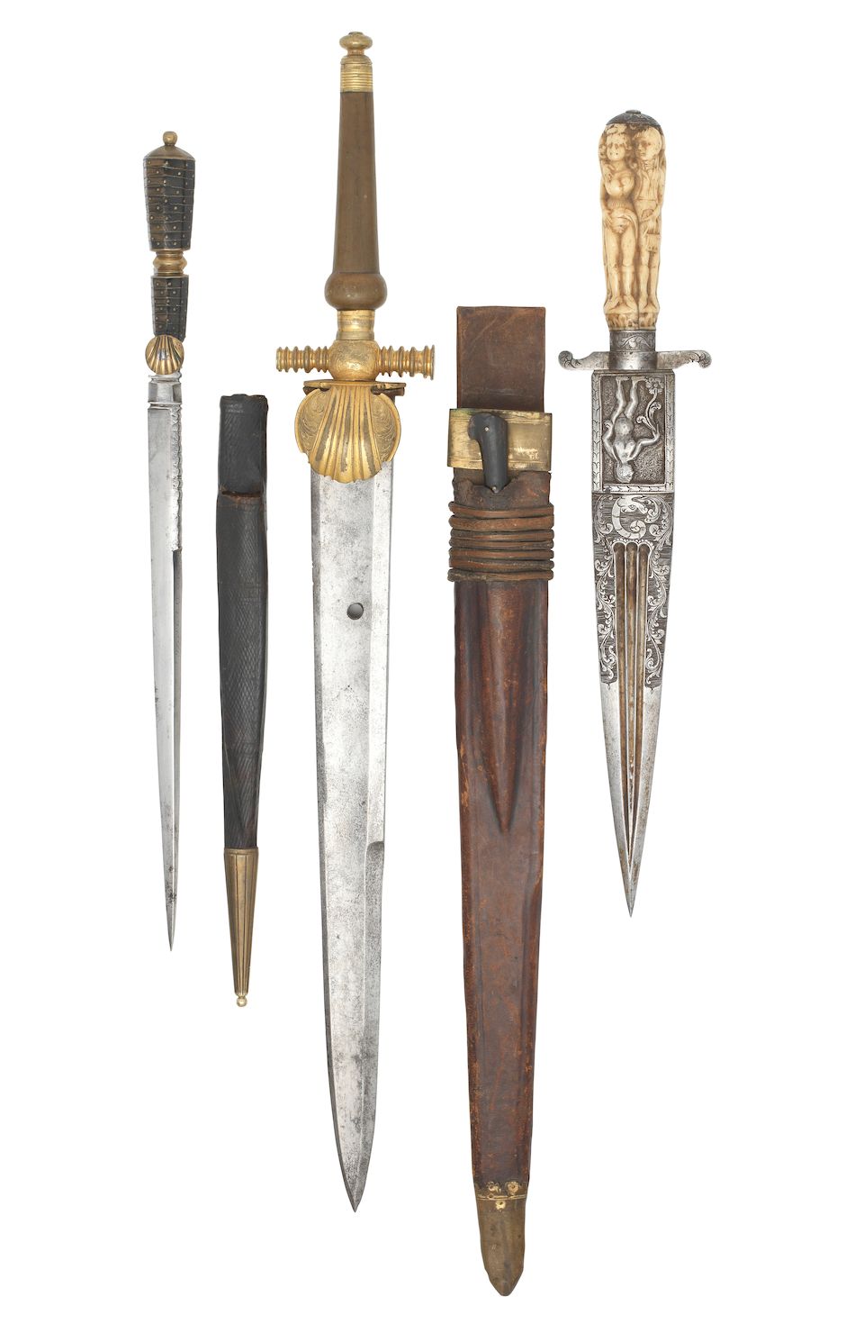 Bonhams A Spanish Knife Of Stiletto Type, And A Dagger In 16th