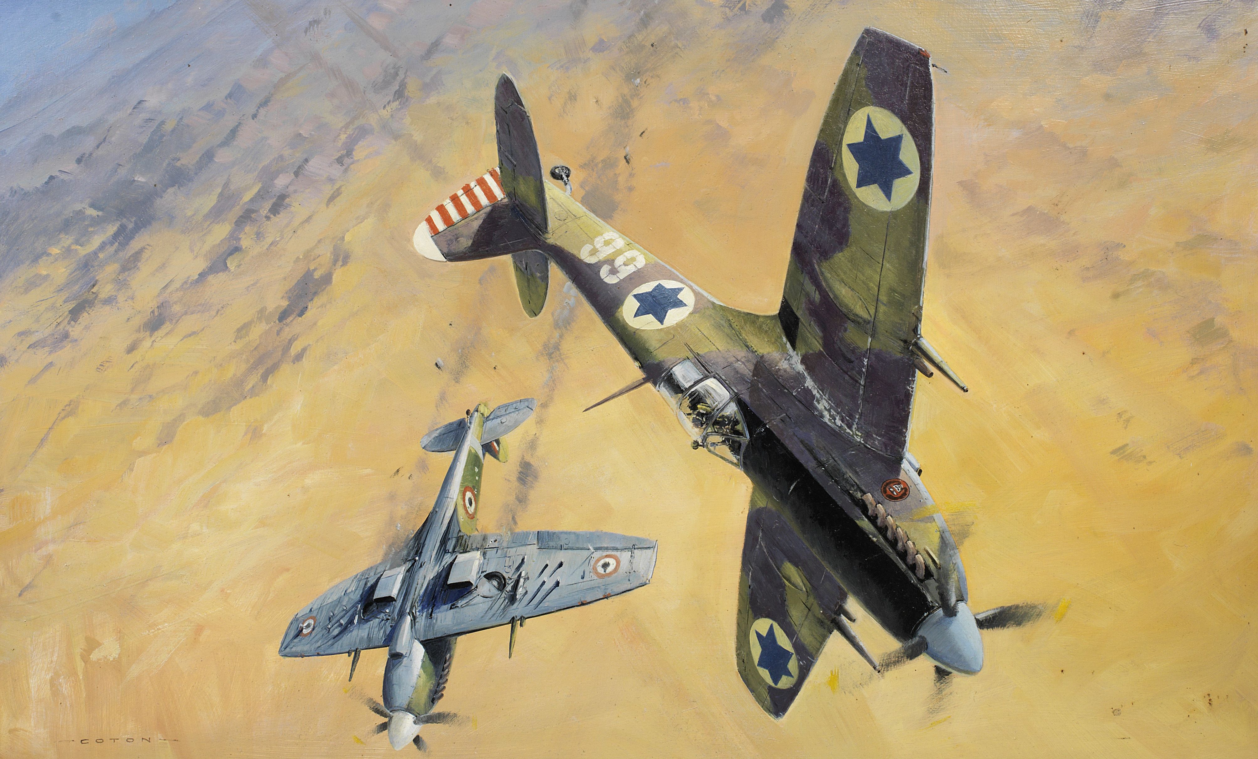 Bonhams Cars : Graham Coton (British 1926-2003), 'Spitfire vs Spitfire ...