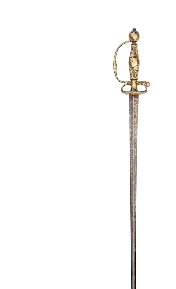 Bonhams A French SmallSword With GoldEncrusted Hilt