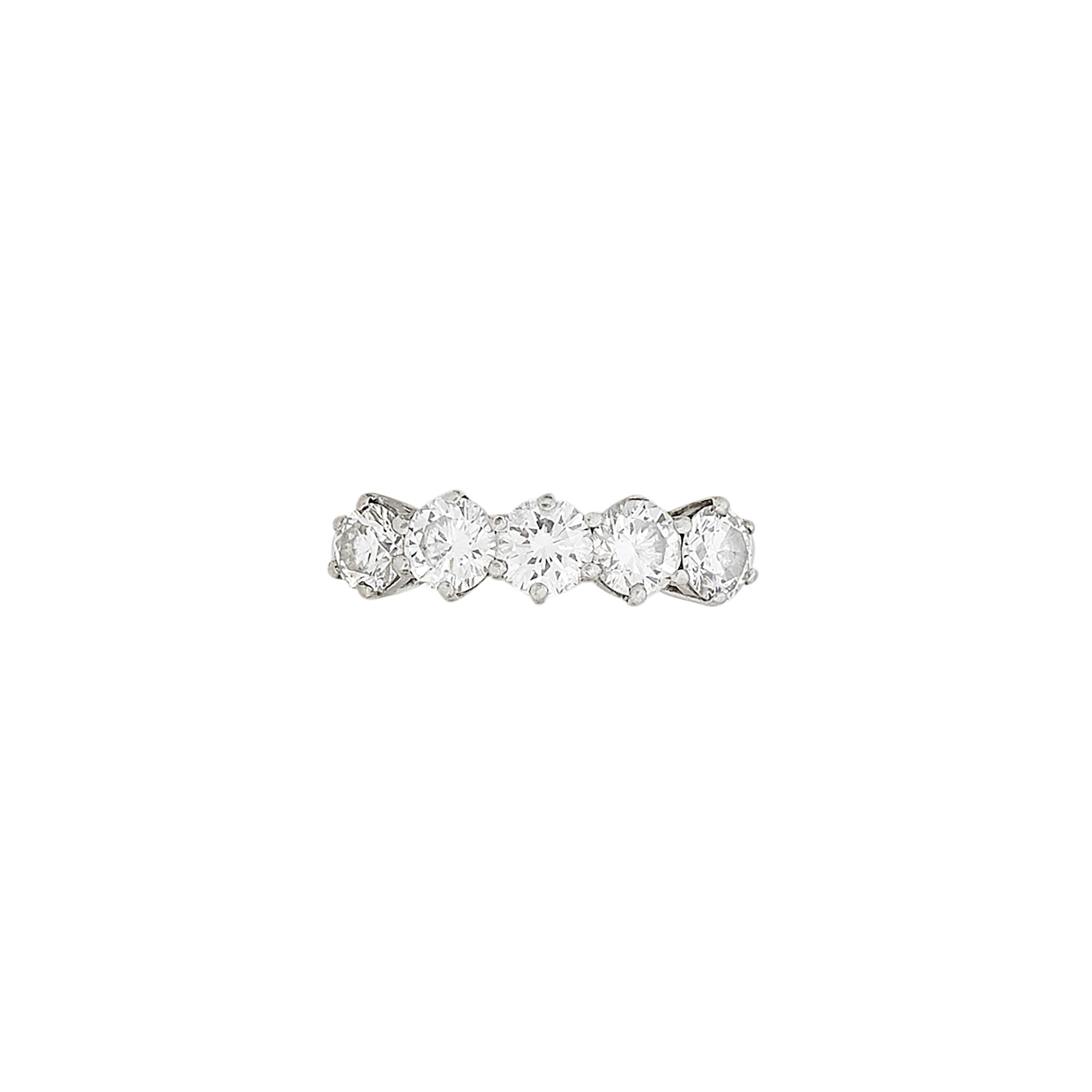 A diamond half-eternity ring