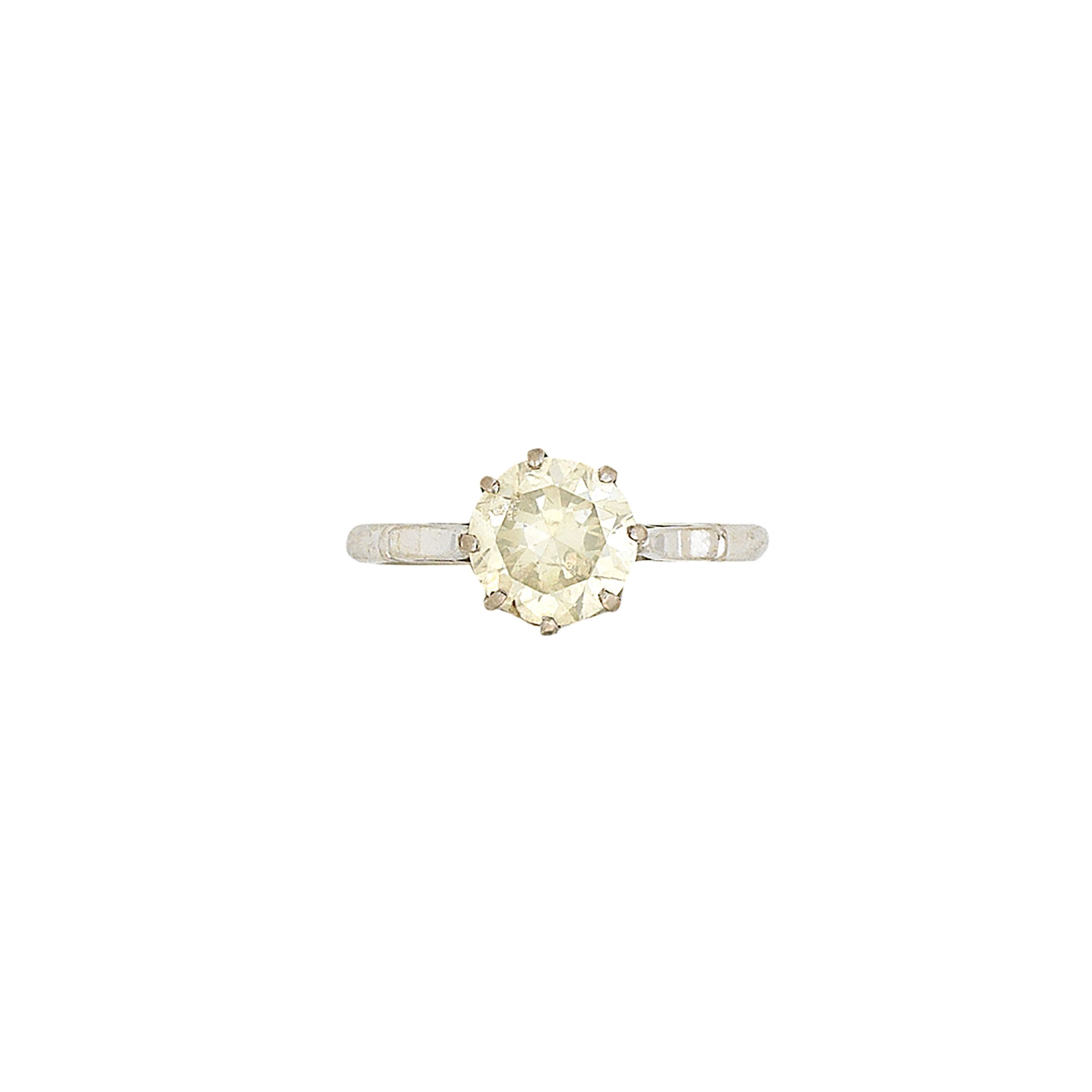 A single-stone diamond ring