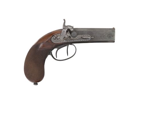 Bonhams : A 90-Bore Percussion Over-And-Under Pocket Pistol