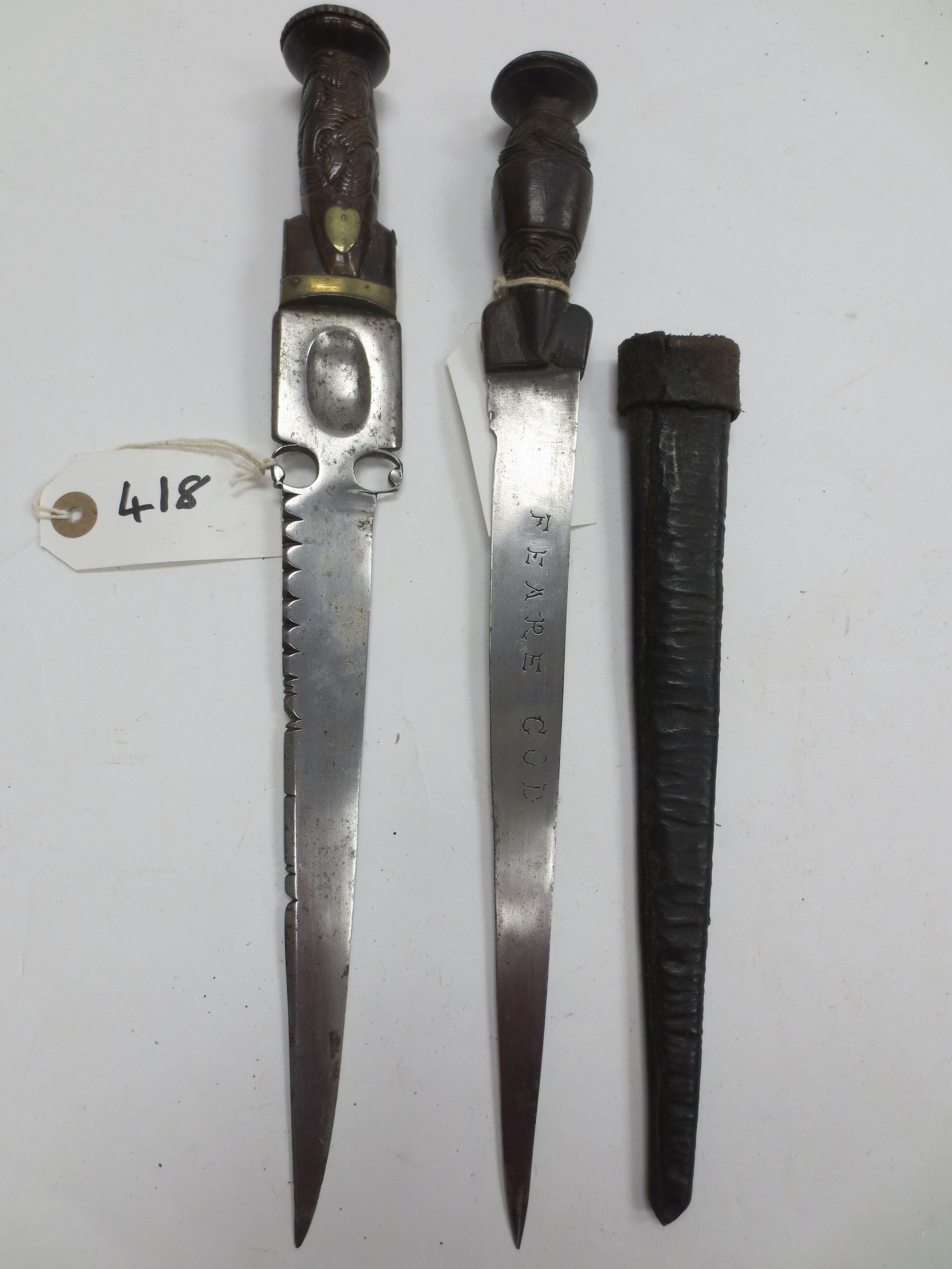 Bonhams A Scottish Dirk With Spanish Blade from A LeftHand Dagger (2)