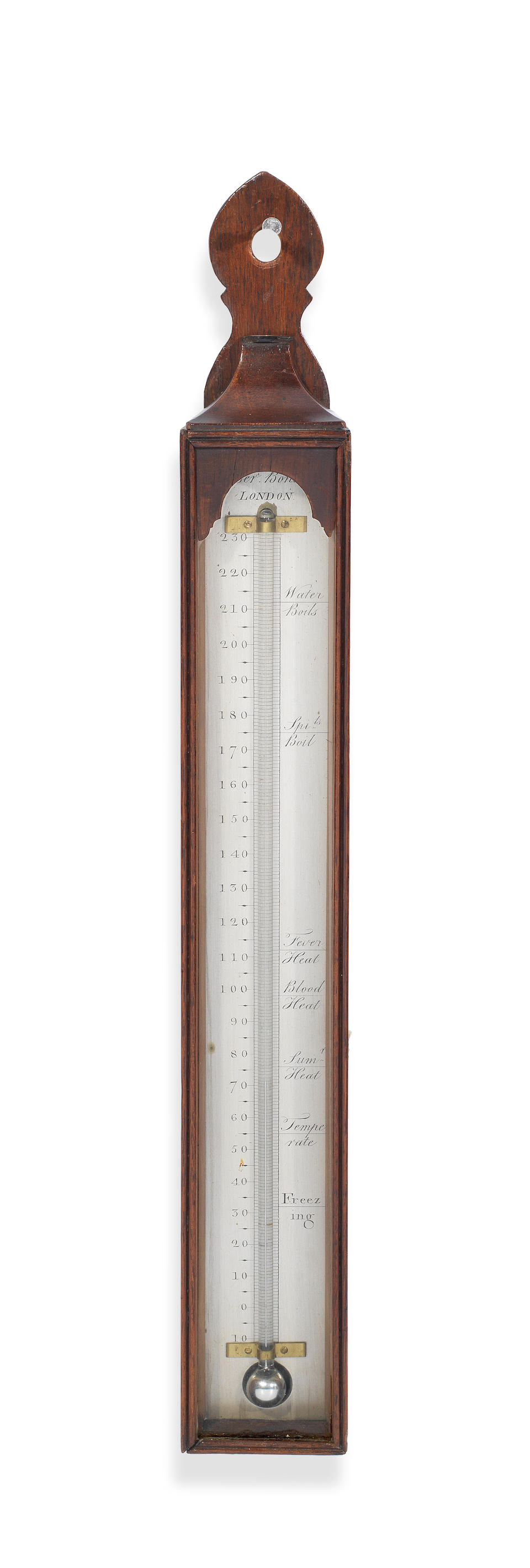 Bonhams A Fraser mercury thermometer, English, early 19th century,