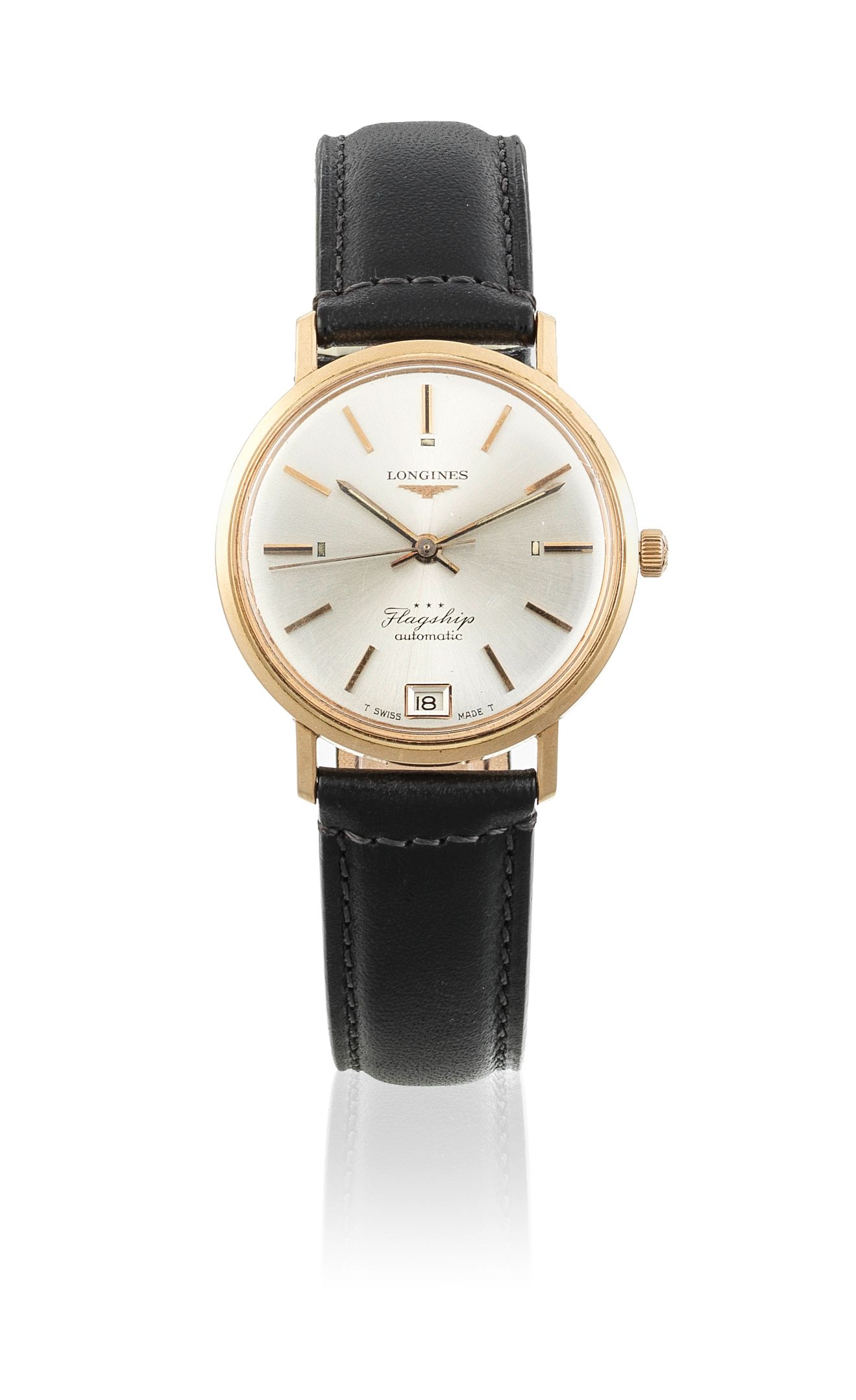 Bonhams An 18K gold automatic calendar wristwatch