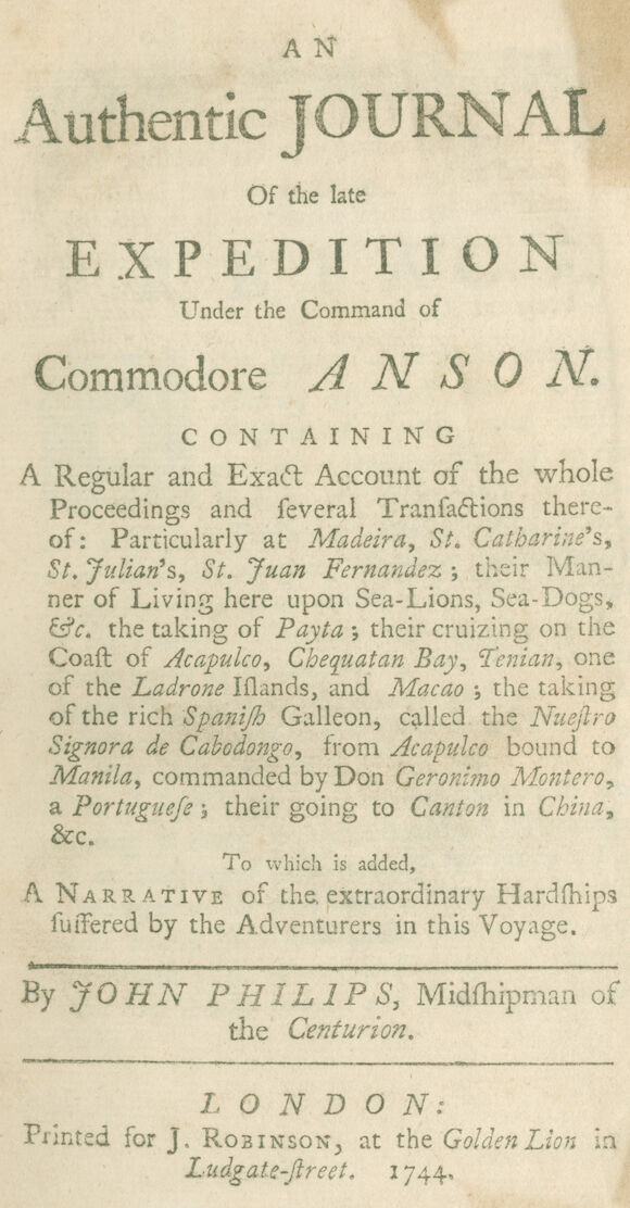 Bonhams : [PHILIPS (JOHN, ATTRIBUTED TO)] An Authentic Journal of the ...