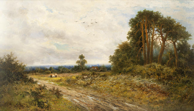 Daniel Sherrin(British, 1868-1940)Resting by the roadside