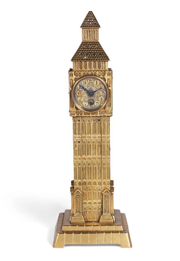 Bonhams A brass 'Ben Ben' novelty timepiece in the Victorian style