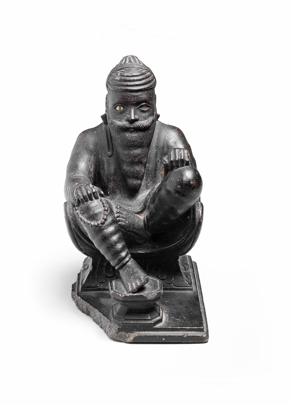 Bonhams : A small steatite statue of Maharajah Ranjit Singh enthroned ...