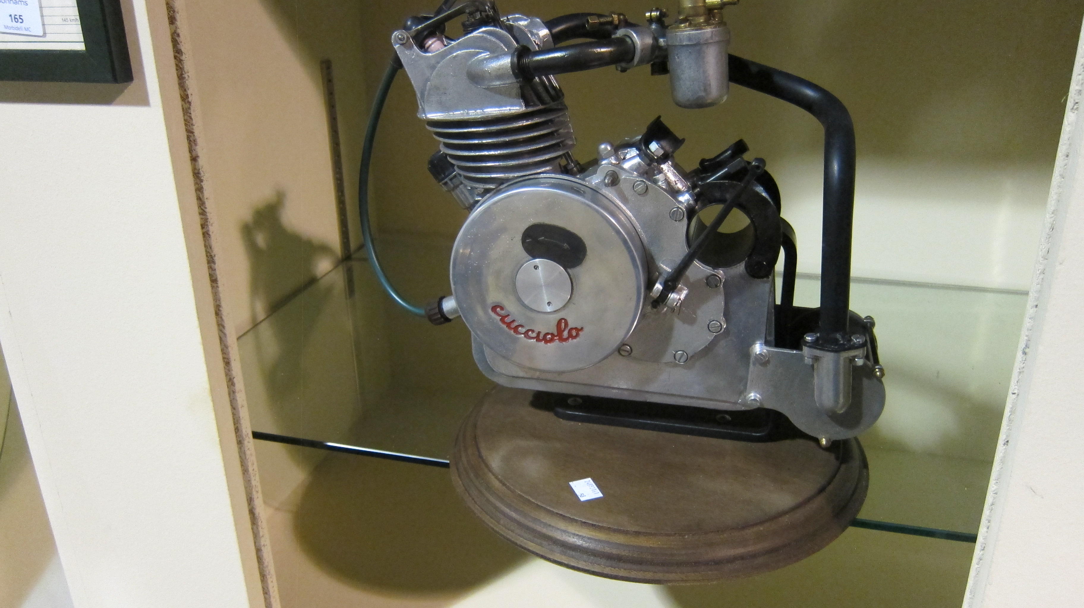 A Ducati Cucciolo clip-on engine