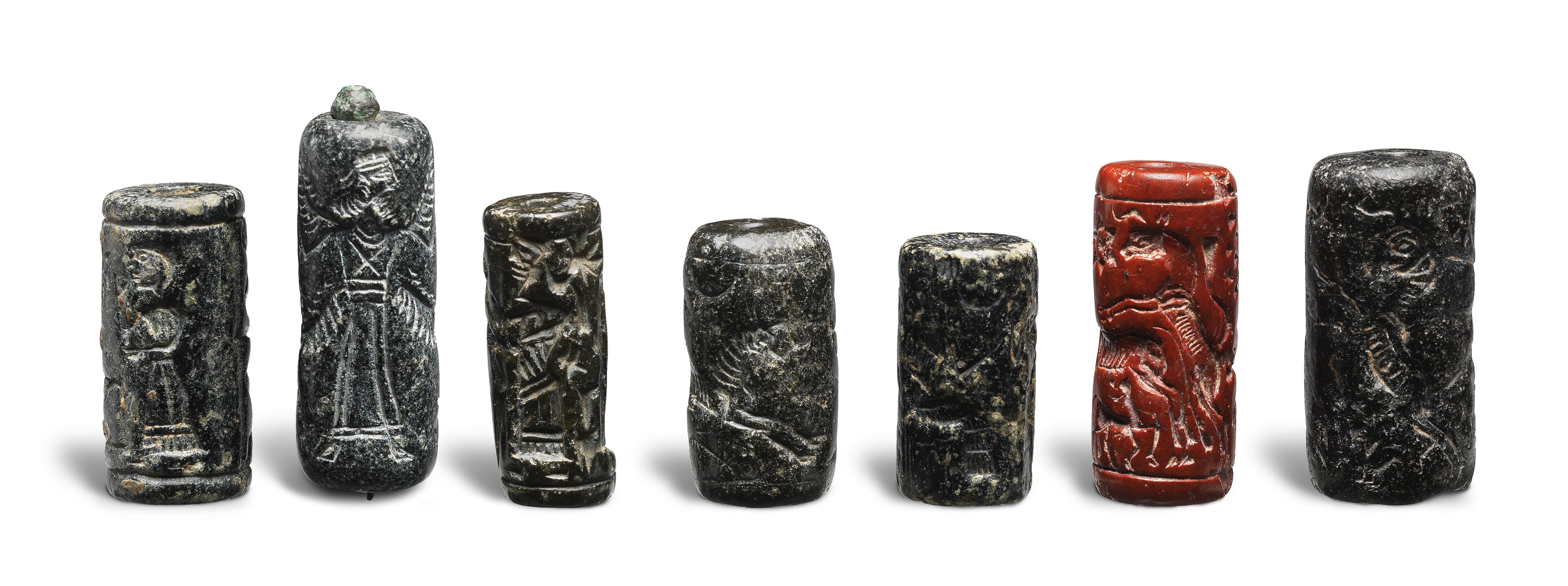 Six Mesopotamian hardstone cylinder seals auctions & price archive