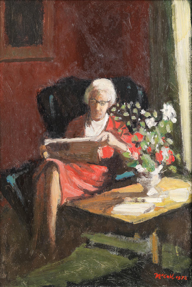Charles McCall(British, 1907-1989)Letty at the Window; Letty Reading one 24.5 x 16.5cm (9 5/8 x 6 1/2in)., the other 30.5 x 20.5cm (12 x 8 1/16in).(2)