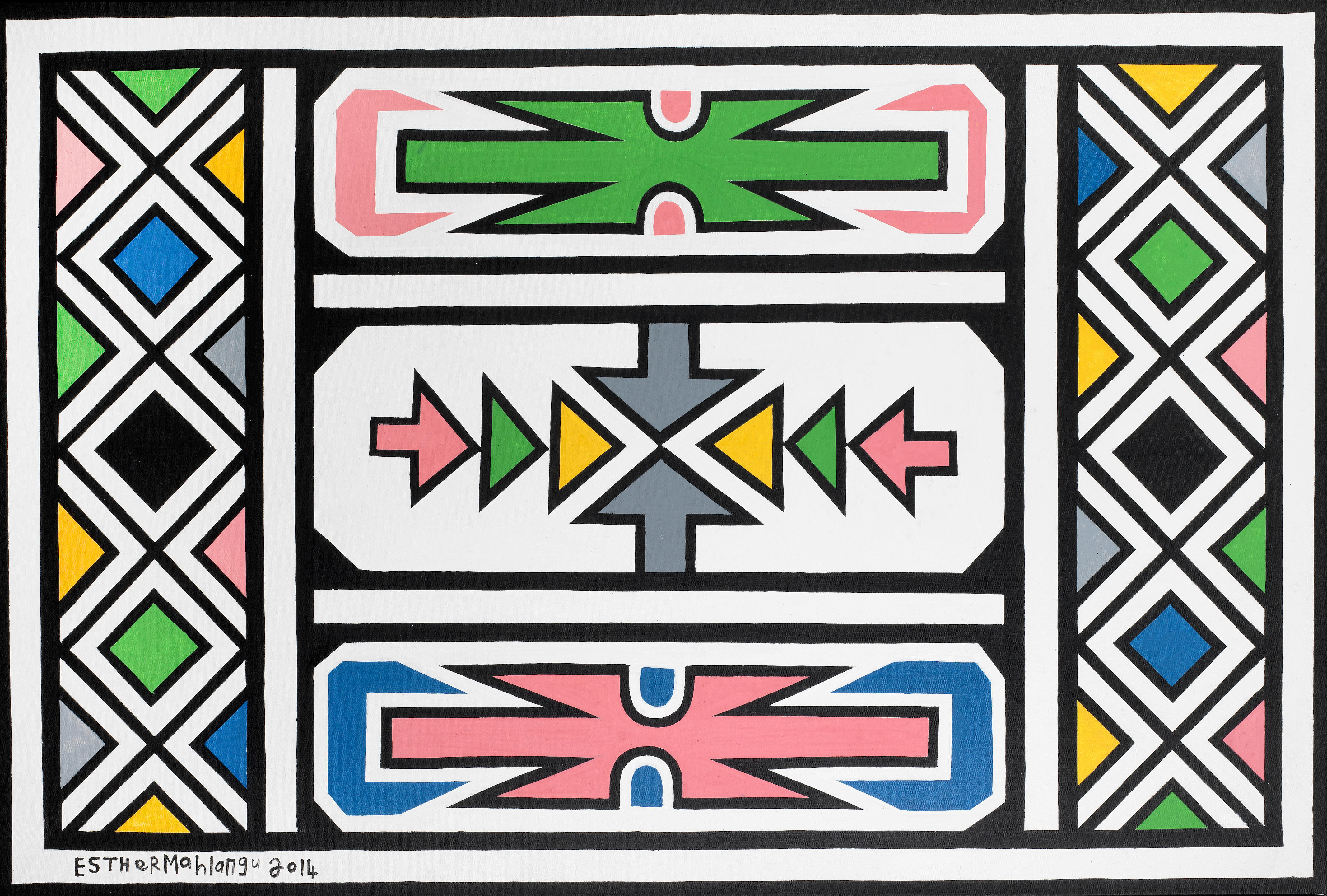 Bonhams Esther Mahlangu South African Born 1935 Untitled