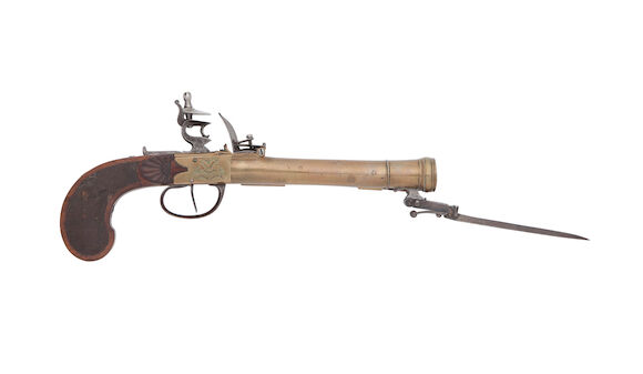 Bonhams : A Flemish Flintlock Box-Lock Blunderbuss-Pistol With Spring ...